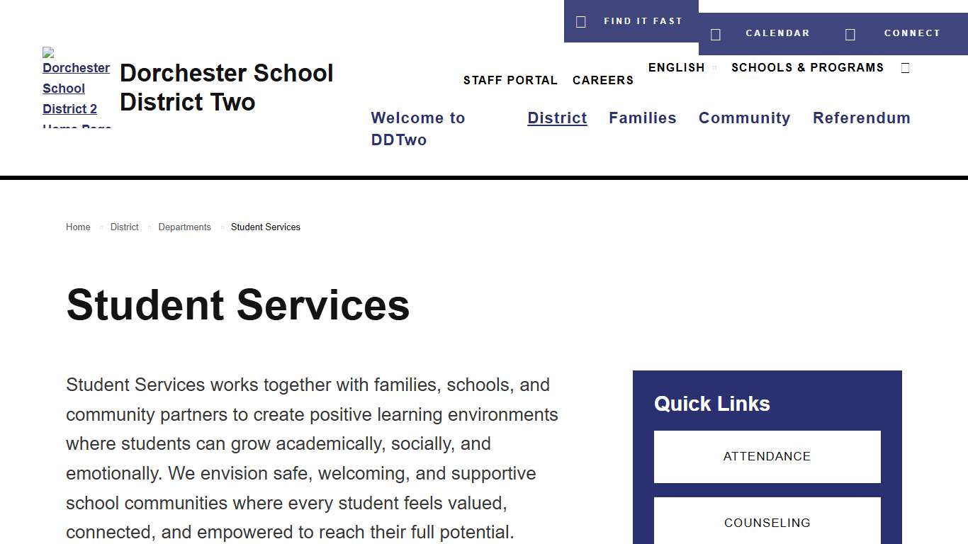 Student Services - Dorchester School District 2